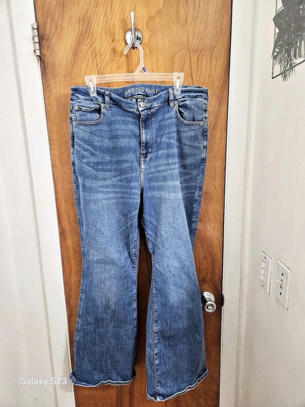 American Eagle Next Level Stretch Bootcut Jeans in Blue